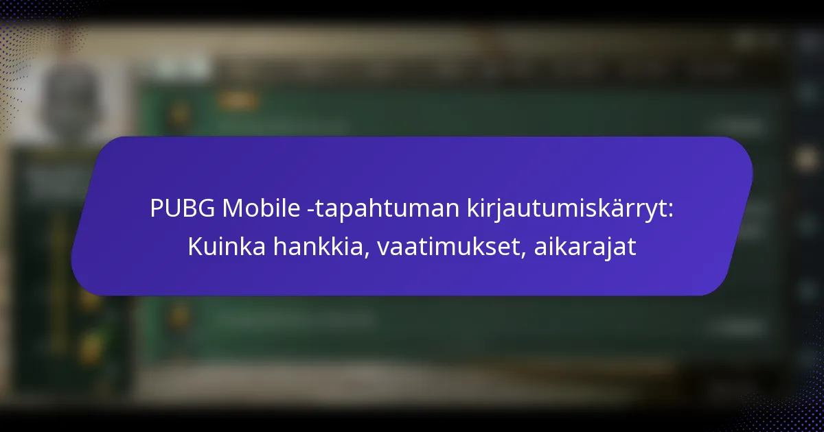 PUBG Mobile -tapahtuman kirjautumiskärryt: Kuinka hankkia, vaatimukset, aikarajat